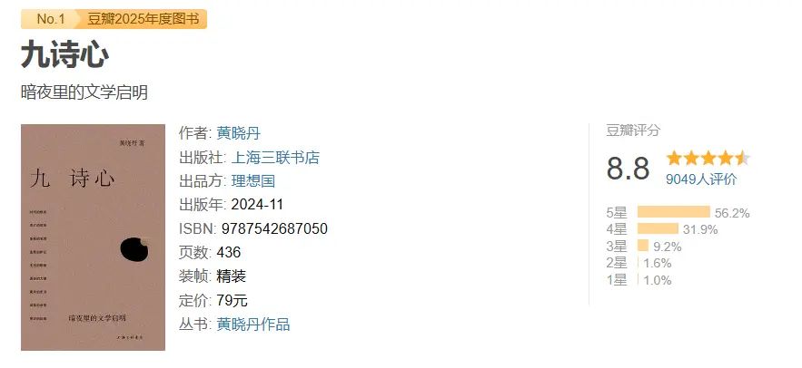 书籍推荐：《九诗心》——当时代下沉，诗歌还能做什么